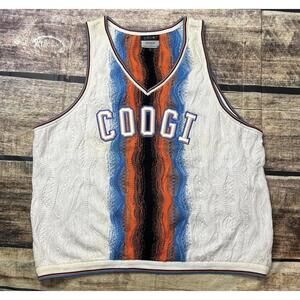 Coogi Basics Sweater Vest Mens Large 3D Knit Australia Knicks Mercerized Cotton